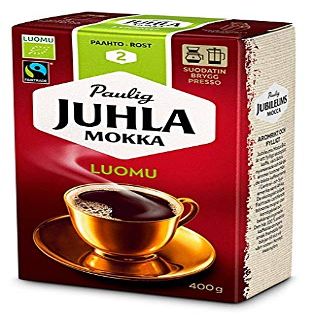 Paulig Juhla Mokka Luomufine Ground Coffee 8 Packs of 400g