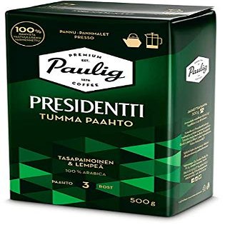 Paulig Presidentti Dark Roast pan Ground Coffee 1 Pack of 500g