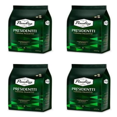 Paulig Presidentti Dark Roast Bean Coffee 4 Pack of 450g