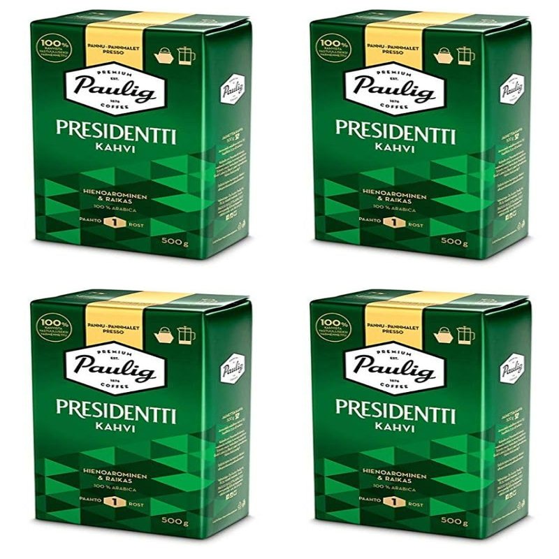 Paulig Presidentti pan Ground Coffee 4 Pack of 500g