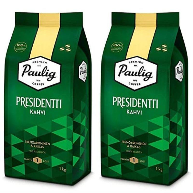 Paulig Presidentti Bean Coffee 2 Pack of 1kg