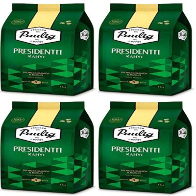 Paulig Presidentti Bean Coffee 4 Pack of 1kg