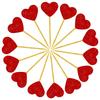 Glitter Heart Cupcake Toppers,50 PCS Love Valentine's Day Food Picks Cake Decorations for Wedding Bridal Birthday Party Baby Shower view 2