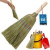 KOTARBAU Mini Rice Straw Broom 20 cm with Wooden Handle 10 cm Hand Brush for Small Areas view 1