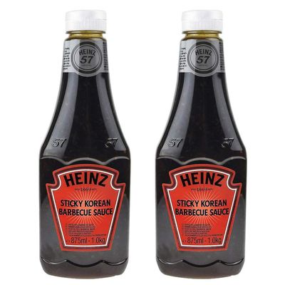 2 x 875ml Sticky Korean Barbecue Sauce Meat Grill BBQ Seasoning Marinade