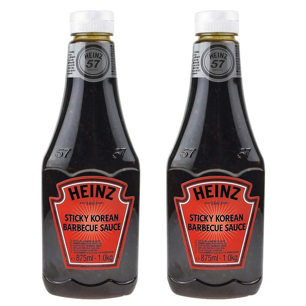 2 x 875ml Sticky Korean Barbecue Sauce Meat Grill BBQ Seasoning Marinade