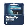 Gillette Mach3 Turbo Replacement Blades for Men's Razor, Designed with Precise Cut Steel to Last 15 Shave Per Blade 4 Pcs view 1