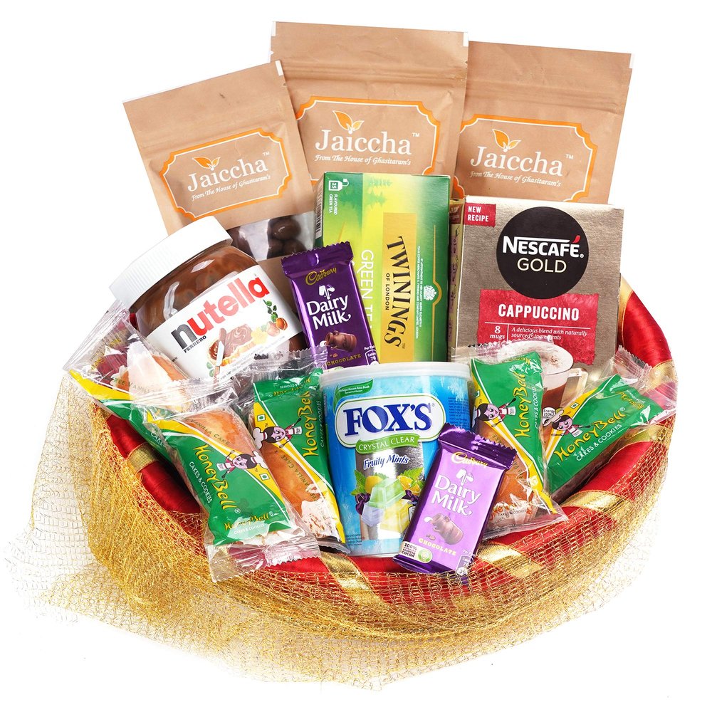 Jaiccha Ghasitaram Diwali - Net Basket Hamper of 20 Goodies |Diwali,Holi,Rakhi,Valentine,Christmas,Birthday,Anniversary,Gift for Her,Him,Mothers Day,Fathers Day|