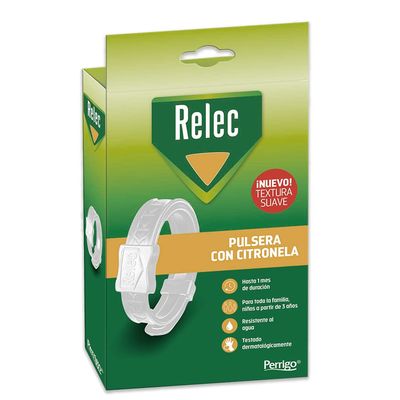 Relec White anti-mosquito bracelet with citronella for the whole family, from 3 years old