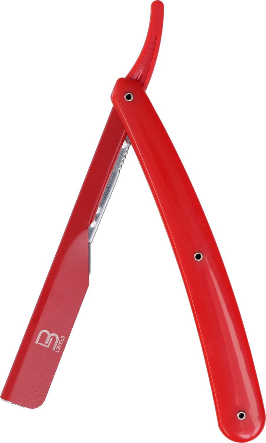 Level 3 Straight Razor Holder - Excellent Grip and Control - Blades Not Included - Precision Shaving Control - Level Three Straight Holder (Red)