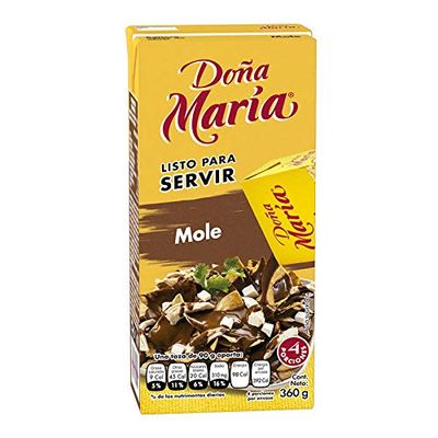 Doa Mara - Mole Listo Para Servir - Mexican Mole for 4 people - It is a sauce for all dishes, tacos, meat, fish - With a very special spicy touch - 360 g