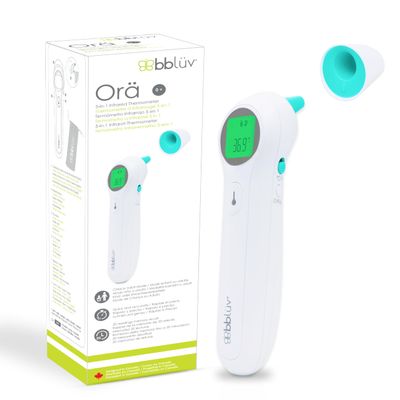 bblv - Or - 5-in-1 Digital Infrared Thermometer for Babies and Adults, Non-Contact Thermometer with Memory Function, LCD Display