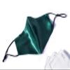 Habac Studio 100% Mulberry Silk Face Mask Pocket Filter Nose Wire 3 Layers. FREE 3x PM2.5 Filters Washable Adjustable UK (Green) view 1