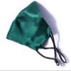 Habac Studio 100% Mulberry Silk Face Mask Pocket Filter Nose Wire 3 Layers. FREE 3x PM2.5 Filters Washable Adjustable UK (Green) view 3