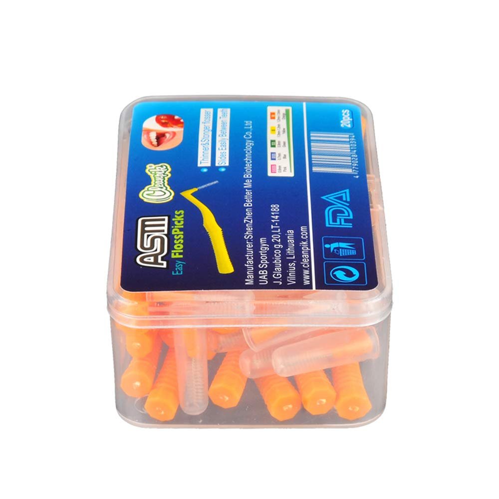 20 pieces interdental brushes with wire brushes in size 1.0 ~ 1.2 mm dental stick thorough cleaning of the interdental spaces