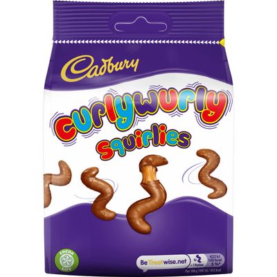 Cadbury Curly Wurly Squirlies Sweets Bag,, 100g
