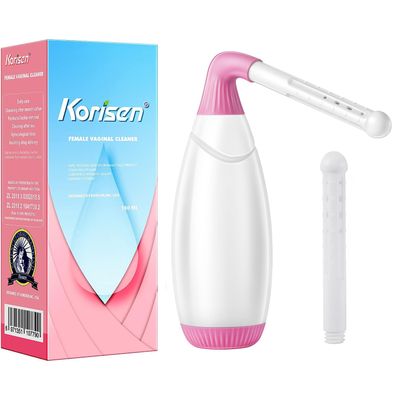 Korisen Multi-Functional Vaginal Douche Bottle for Women,Upside Down Peri Bottle for Postpartum Care,Travel Size Vaginal Cleaner, Cleansing for Mom After Birth