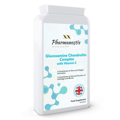 Glucosamine Chondroitin Complex with Vitamin C -180 Tablets A Perfectly Balanced Super Strength Complex - UK Manufactured