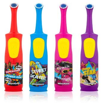Wisdom Junior Kids Battery vibrate Electric Toothbrush for Children Aged 6+(Random Color)