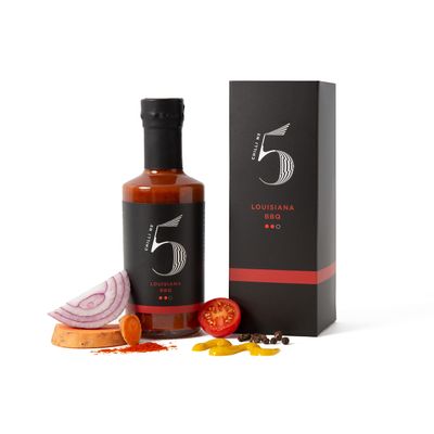 Chilli No.5 | Louisiana BBQ, Gourmet Smokey Hot Sauce, Vegan, Gluten Free, No Artificial Colors or Flavorings, 200 Milliliters Bottle
