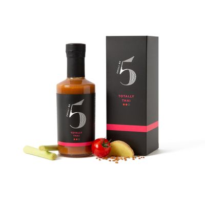 Chilli No. 5 Totally Thai Spicy Stir-fry Hot Sauce, Exclusive Five Chilli Blend, Healthy Superfoods, Vegan, Gluten Free, No Artificial Colours or Flavourings 200 ml Bottle