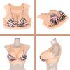 CDS - CROSSDRESSING SHOW - Silicone Breasts for Crossdresser Crew Neck Breast Prosthesis Transgender Realistic Silk Cotton C-G Cup, skin-coloured, C view 2