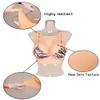 CDS - CROSSDRESSING SHOW - Silicone Breasts for Crossdresser Crew Neck Breast Prosthesis Transgender Realistic Silk Cotton C-G Cup, skin-coloured, C view 3