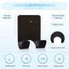 VIS'V Adhesive Razor Hooks, Black Self Adhesive Razor Holder Shower Waterproof Shaver Hook Hanger Stand Heavy Duty Stainless Steel Bathroom Kitchen Sticky Hooks for Razor Towel Loofah Plug - 2 Pcs view 3