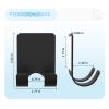 VIS'V Adhesive Razor Hooks, Black Self Adhesive Razor Holder Shower Waterproof Shaver Hook Hanger Stand Heavy Duty Stainless Steel Bathroom Kitchen Sticky Hooks for Razor Towel Loofah Plug - 2 Pcs view 4