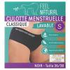 Feel Natural Menstrual Briefs, Size S, Black view 4