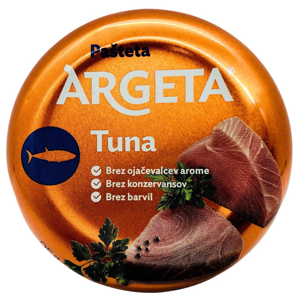 ARGETA Premium Exquisite Tuna Pate 14 cans of Excellent and Delicious Pate Natura Aroma Flavor Preservatives and Gluten Free Delicacy for gourmets 1330 Grams (95 Grams per jar x 14) - Argeta