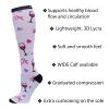 Cherokee Printsupport Women 12 mmHg Support Socks, Regular Tall, AVO Cuddle view 4
