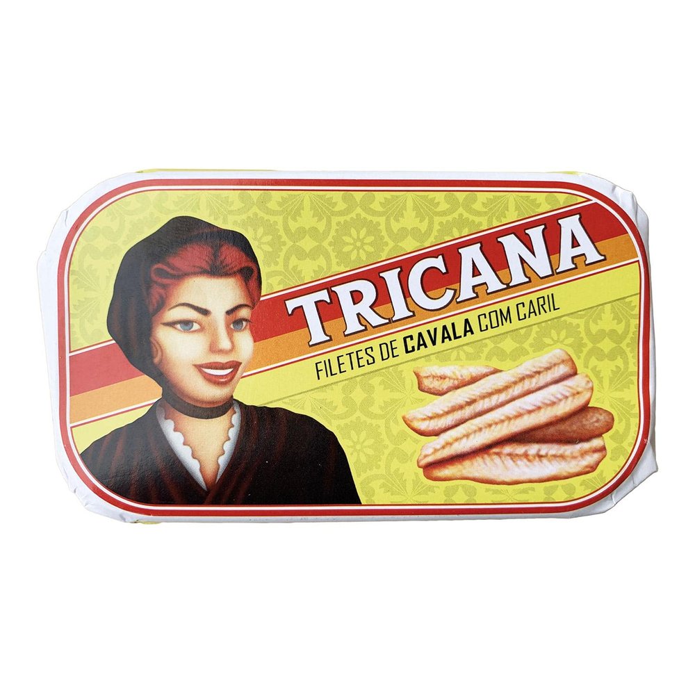 Tricana Portugal - Gourmet Canned Mackerel fillets with Curry sauce - 4.23oz / 120gr (Pack of 5 cans)