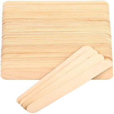 Yicare 100 Pcs Disposable Wooden Waxing Spatulas Wax Applicator Sticks for Hair Removal Round Ended
