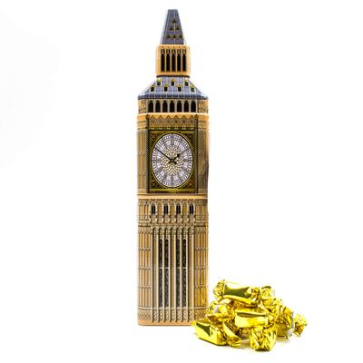 Big Ben Souvenir Devon Toffees Traditional Tin - Toffee Sweet Tin with Individually Wrapped Sweets, English Retro Sweets Gift Box - British Souvenirs Gifts, Hamper Gifts for Fathers Day, Dad