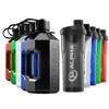 Alpha Designs 2 Pack Water Bottle (2.4L) & Protein Shaker Bottle (1L) Bundle - Gym Gifts for Men & Women - Black view 1