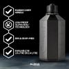 Alpha Designs 2 Pack Water Bottle (2.4L) & Protein Shaker Bottle (1L) Bundle - Gym Gifts for Men & Women - Black view 4