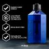 Alpha Designs 2 Pack Water Bottle (2.4L) & Protein Shaker Bottle (1L) Bundle - Gym Gifts for Men & Women - Blue view 4