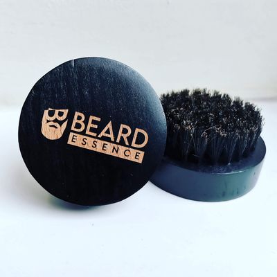 Wooden Beard Brush Boar Bristles Round Shape For Men