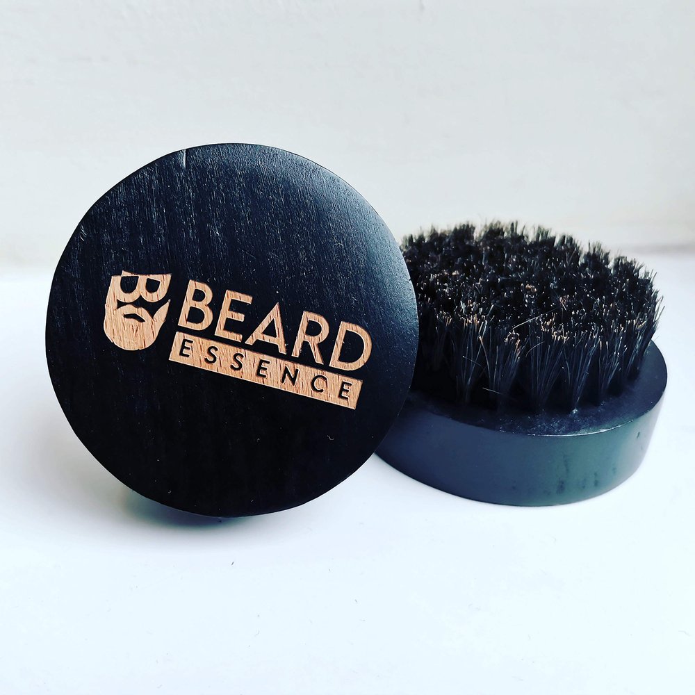 Wooden Beard Brush Boar Bristles Round Shape For Men