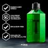 Alpha Designs 2 Pack Water Bottle (2.4L) & Protein Shaker Bottle (1L) Bundle - Gym Gifts for Men & Women - Green view 4