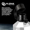 Alpha Designs 2 Pack Water Bottle (2.4L) & Protein Shaker Bottle (1L) Bundle - Gym Gifts for Men & Women - Clear view 4