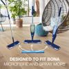Bona Microfibre Cleaning Pad, for Wood and Hard-Surface Floors, fits Bona Family of Mops, 3 Count (Pack of 3), Blue view 4