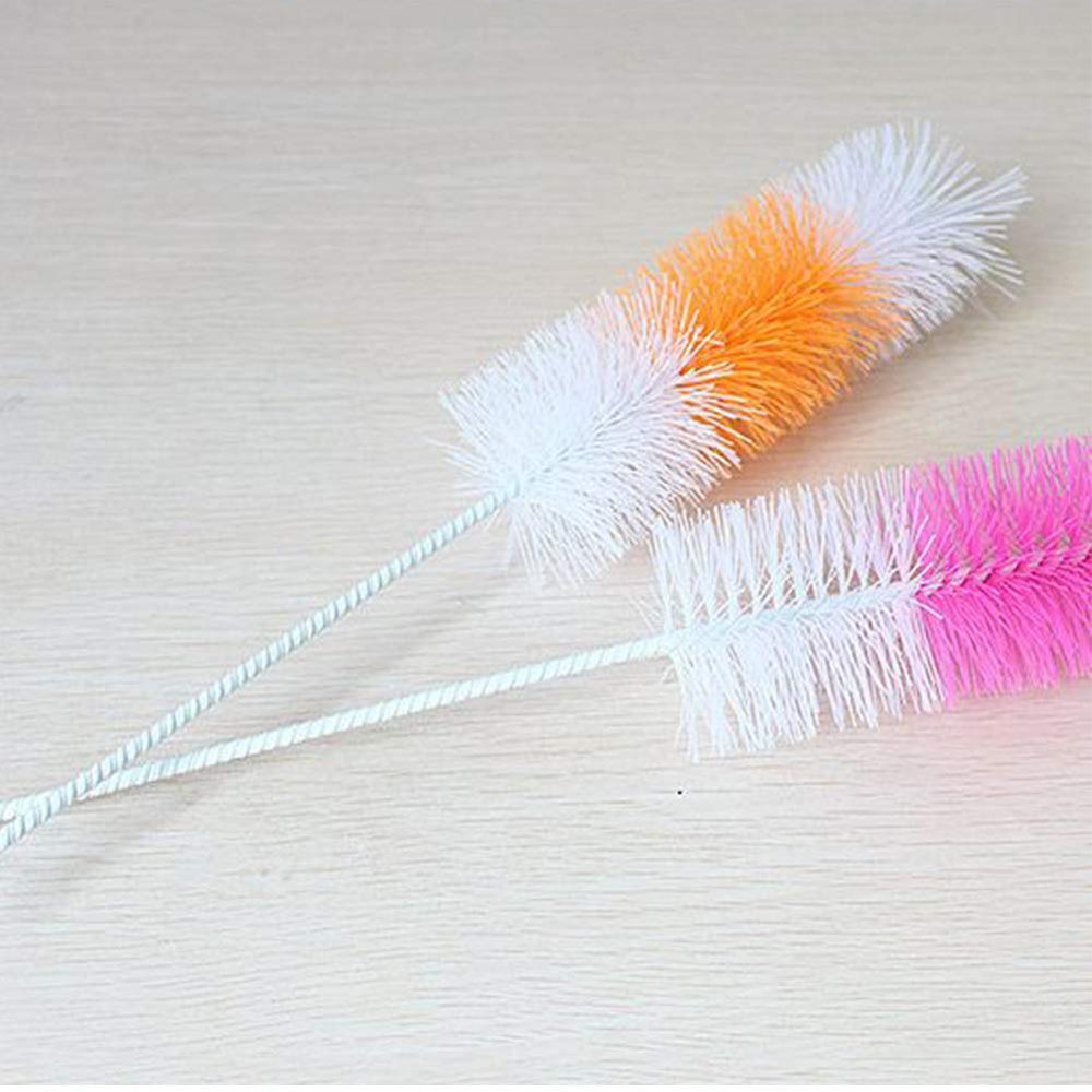 1 Pcs 30cm Brush Bottle Cup Glass Washing Kitchen Long Handle Can Bend Cleaning Tools Random Color