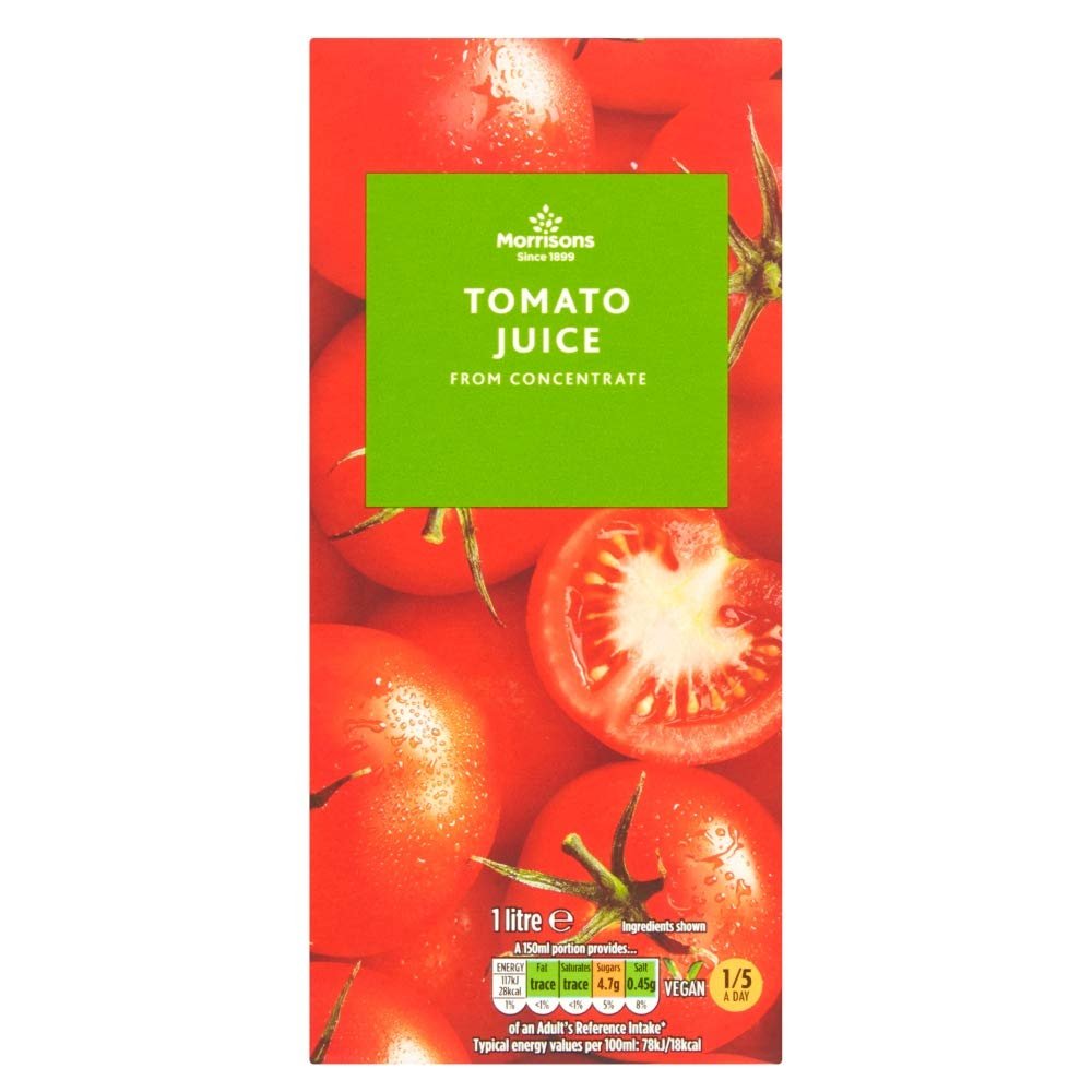 Morrisons Tomato Juice 1 Litre x 12