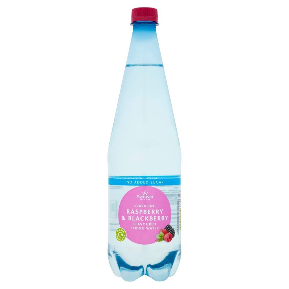 Morrisons Sparkling Raspberry & BlackBerry Water 1 Litre x 12