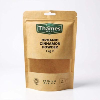 Organic Ceylon Cinnamon Powder, No Additives, No Preservatives, Non-GMO, Vegan - Perfect for Baking, Cooking, and Beverages - Thames Organic 1kg