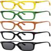 Eyekepper 5-Pack Square Reading Glasses for Women Large Frame Readers +1.00 view 1