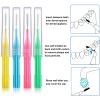 Patelai 100 Pieces Braces Brush for Cleaner Interdental Brush Toothpick Dental Flossing Head Oral Hygiene Flosser Tooth Cleaning Tool(Light Blue, Pink, Yellow, Light Green) view 3