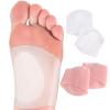 2Pairs Soft Silicone Arch Support Sleeves Flat Foot Plantar Fasciitis Cushions Foot Pain Relief Pads for Women Men - Translucent view 2